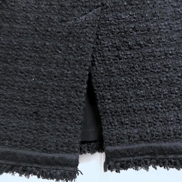 Cute Talbots Black Textured Pencil Skirt with FUN Furry Hem!!! - Picture 11 of 14